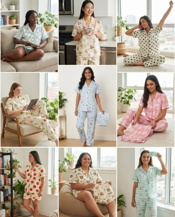 Nuevos Modelos de Pijamas  Camisero 3 Piezas