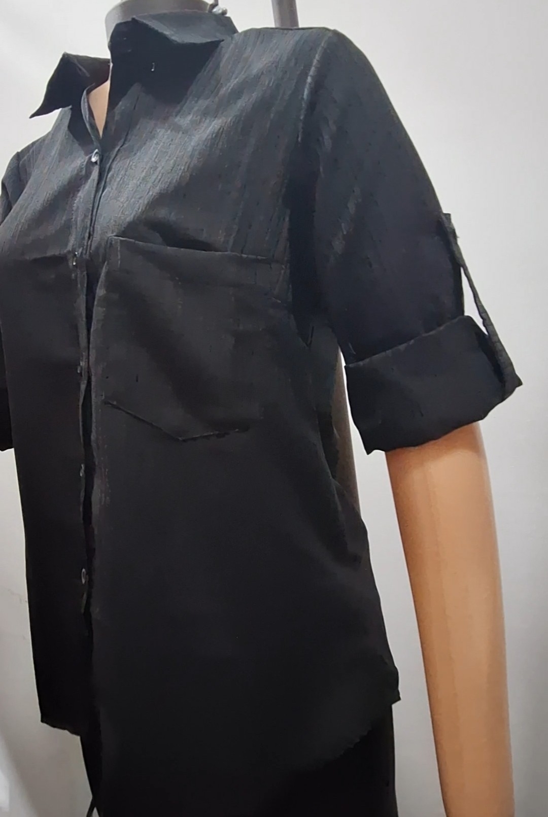 Camisa de Dama Manga 3/4 Crinkle - Imagen 2