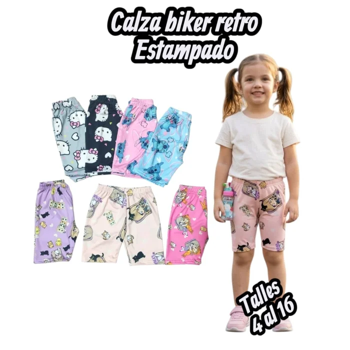 Calzas Biker Retro Estampado