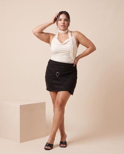 Top Buche con Corbata Talle Grande Plus Size