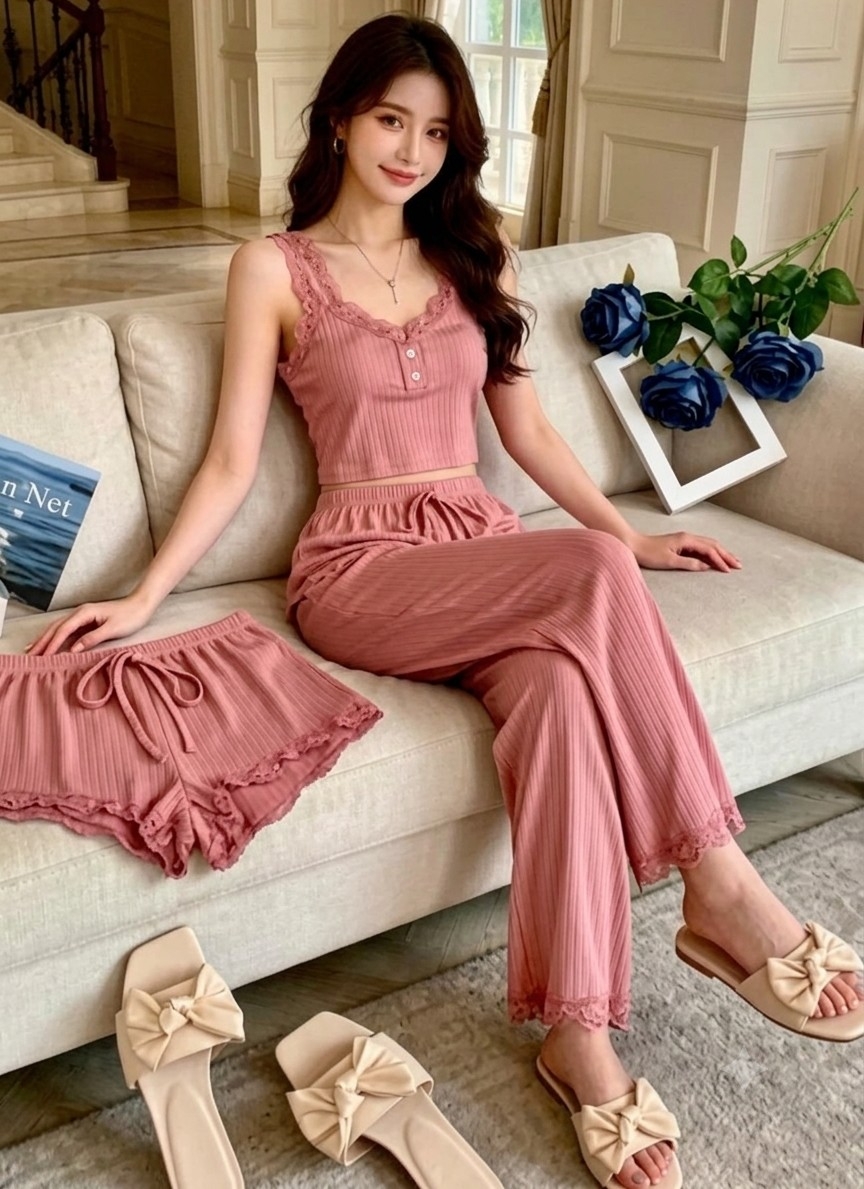Pijamas de Dama  3 Piezas - Imagen 2