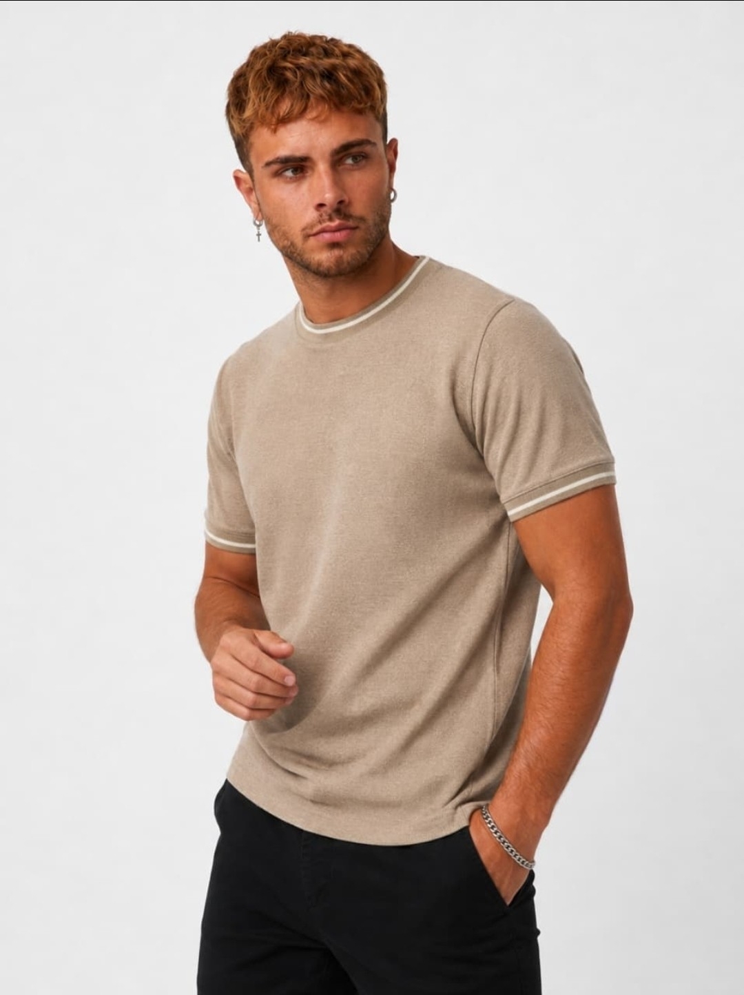 Remera Hombre Cuello Combinado - Imagen 4