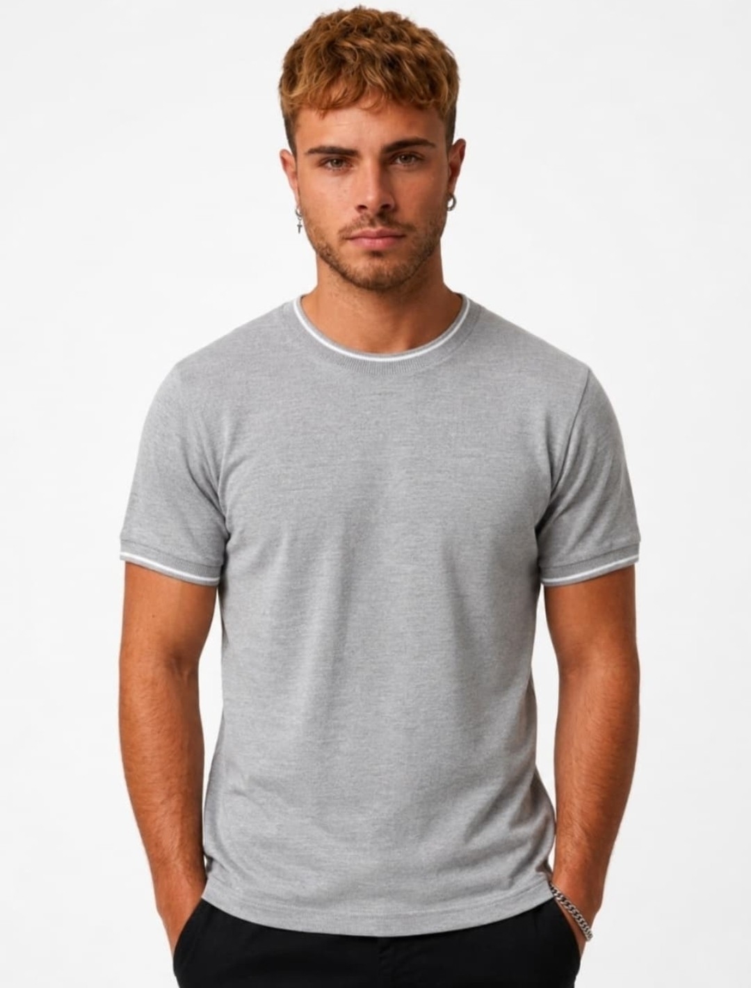 Remera Hombre Cuello Combinado - Imagen 5