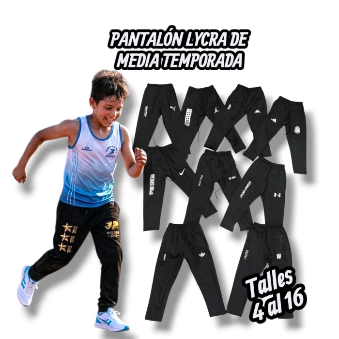 Pantalón Lycra Deportivo de Media Temporada 
lycra Secado Rápido 
estampado Mrk