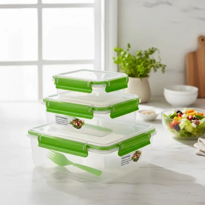 Taper X3 Vianda Lunchera Cubiertos Microondas