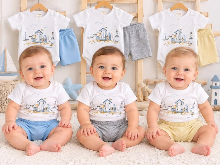 Conjunto Algodon (body + Short) Cheito T.(0-1-3-6 Meses) Art.7633