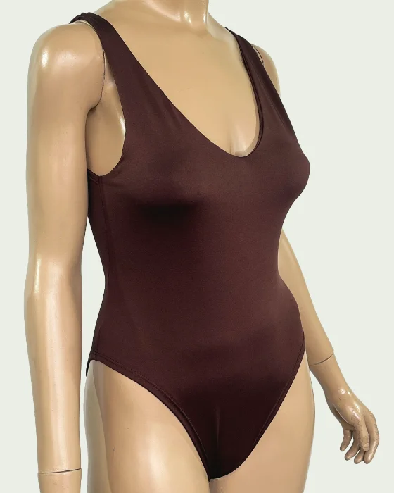 Body Microfibra Escote V sin Mangas