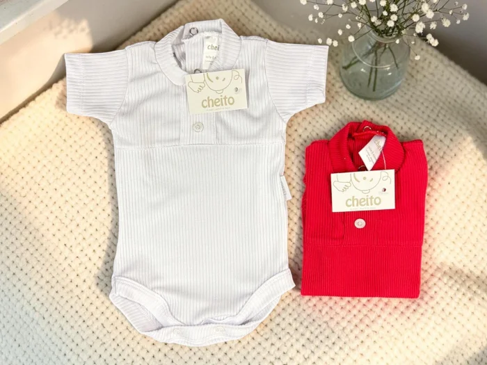 Body Morley Cuello Mao con Boton Cheito T.(0-1-3-6 Meses) Art.7671