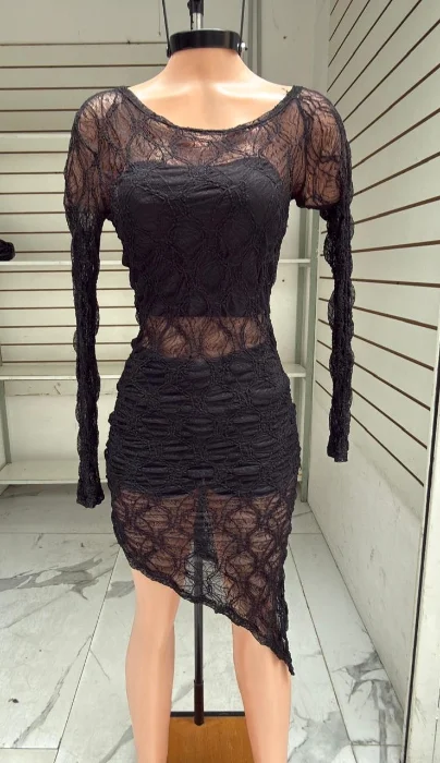 Vestido Encaje en Pico