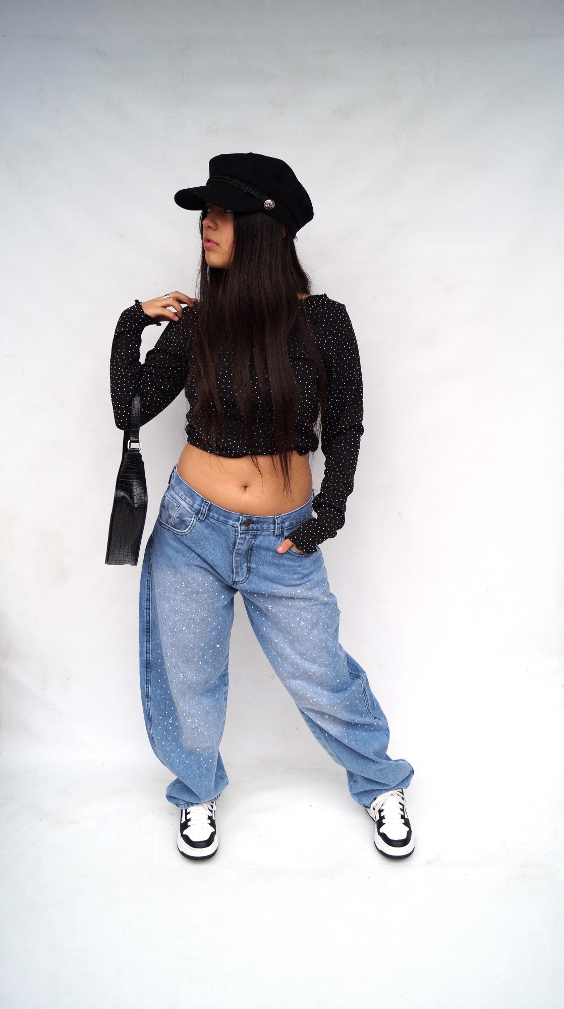 Baggy Celeste Brillo Teens - Imagen 2