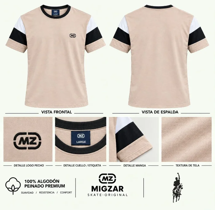 Remera Manga Combinada