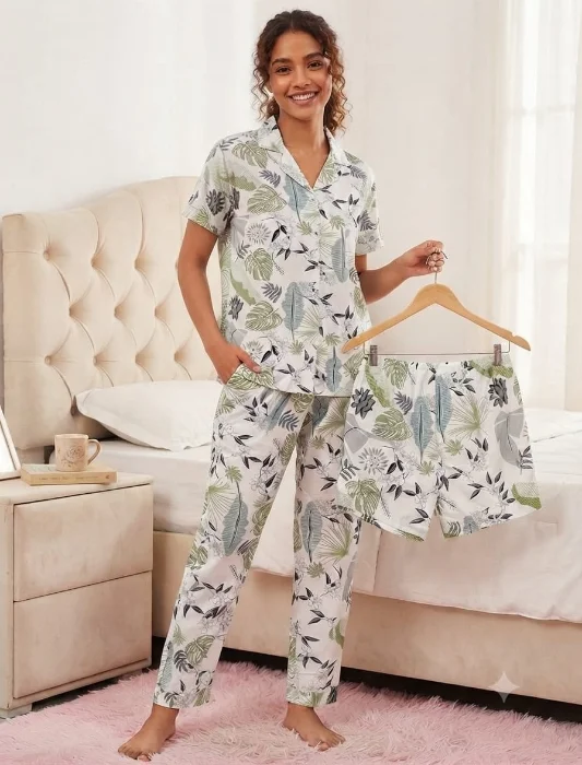 Pijamas  de Dama Camisero Estampado Importados