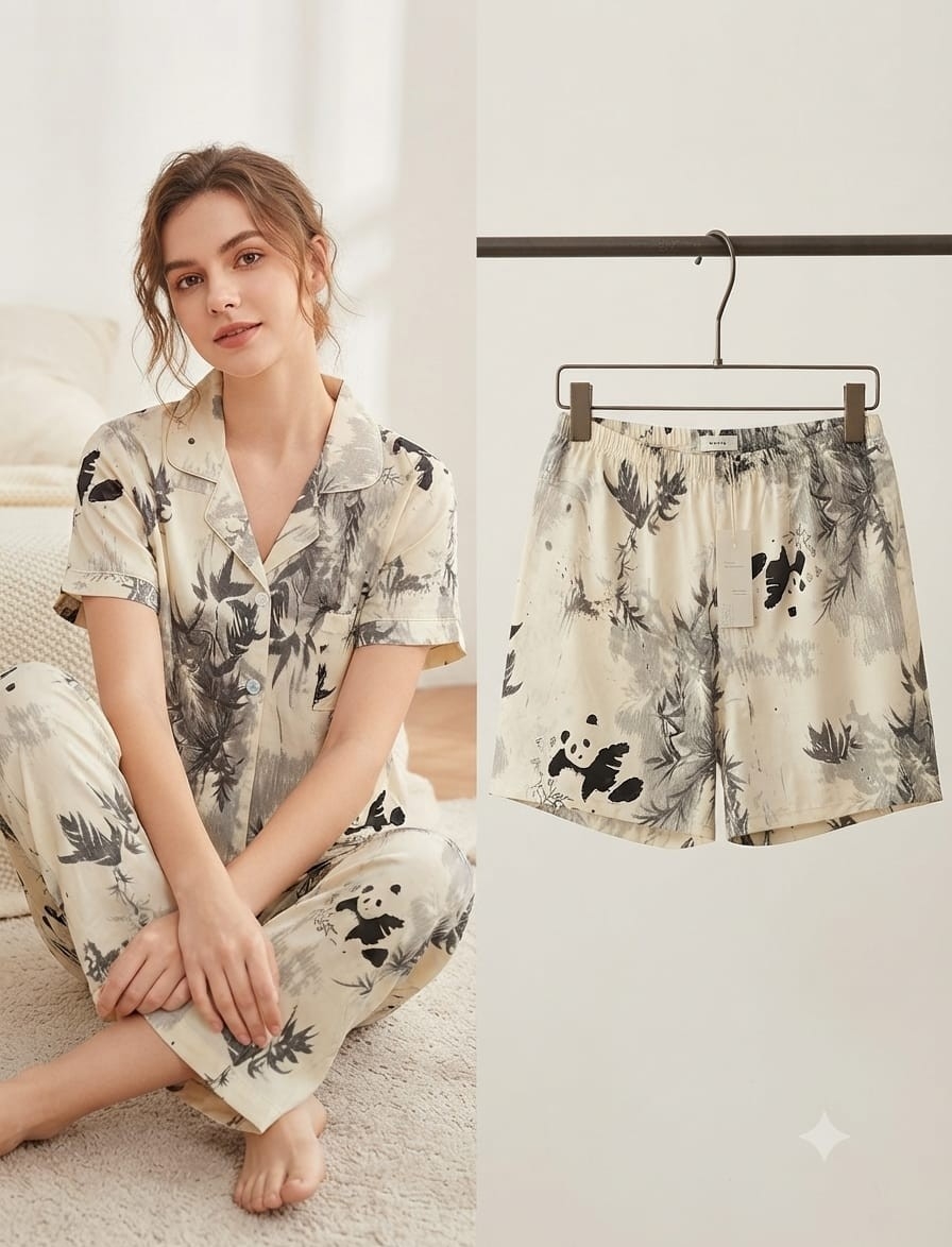 Pijamas  de Dama Camisero Estampado Importados - Imagen 3