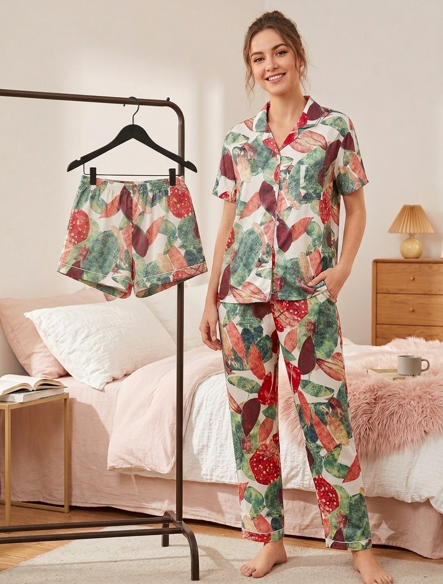 Pijamas  de Dama Camisero Estampado Importados - Imagen 6