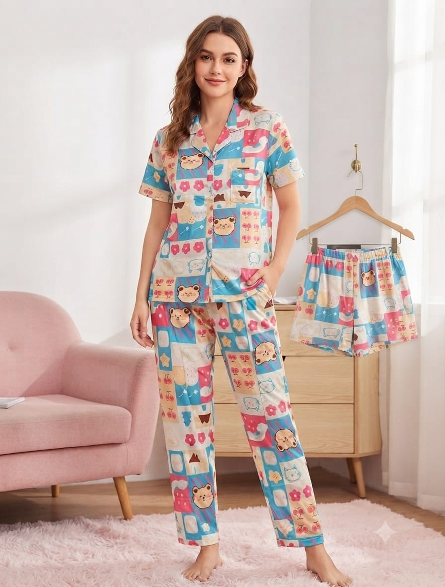 Pijamas  de Dama Camisero Estampado Importados - Imagen 8