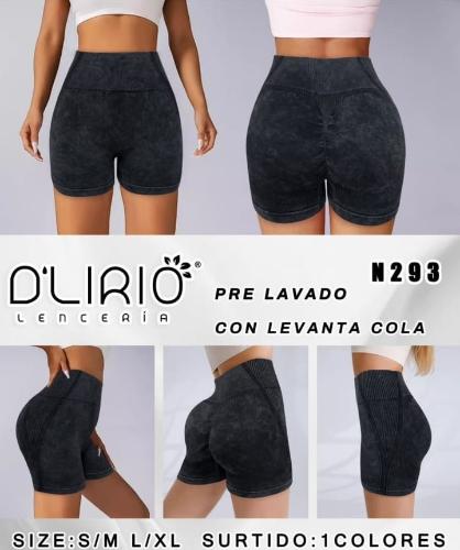 Shorts con Frunce Negro Prelavado