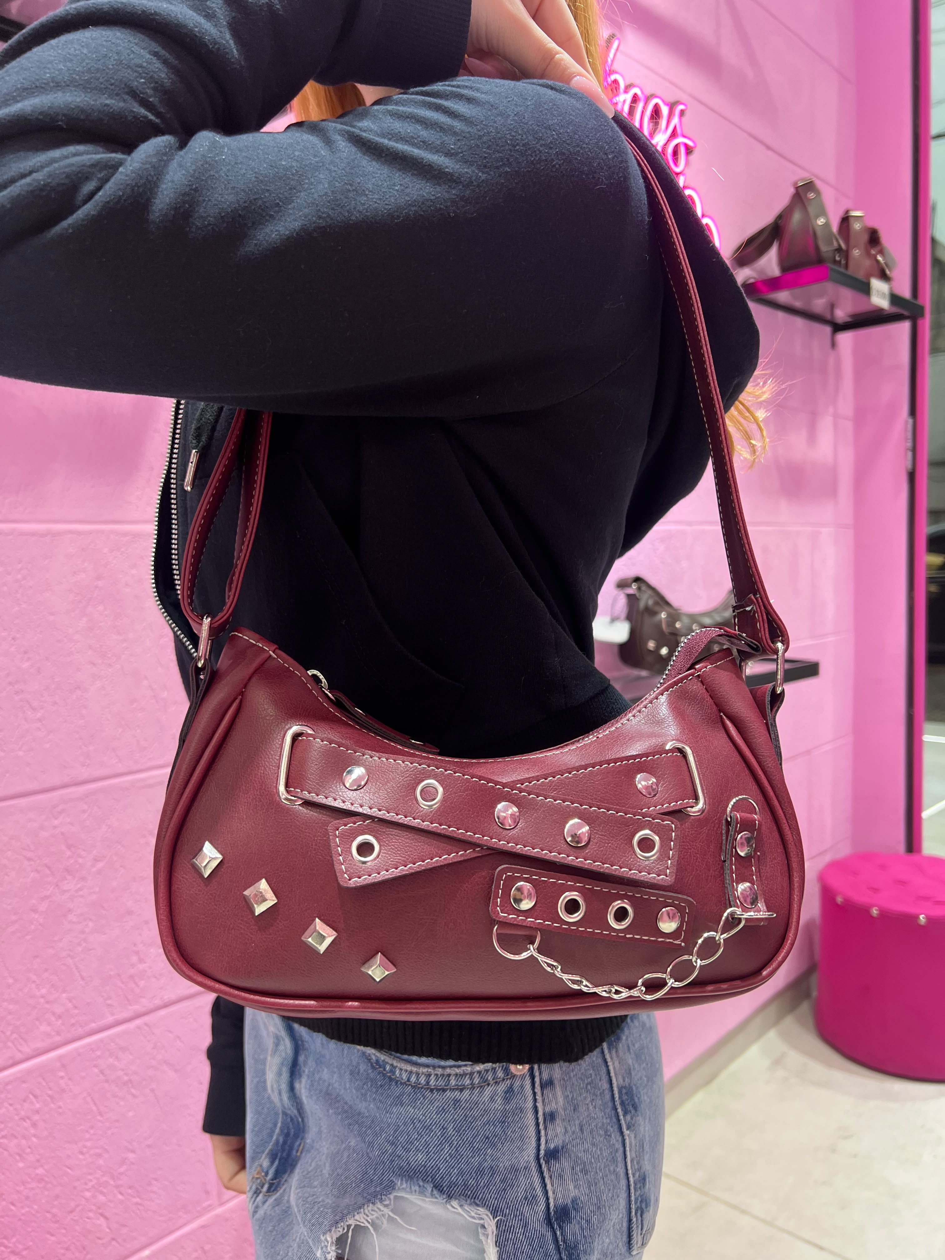 Cartera Mini Bag Baguette Bordo Marrón Negra Jeans - 7d8950c9-d971-4bdc-965e-0610edb5ff1e.jpeg