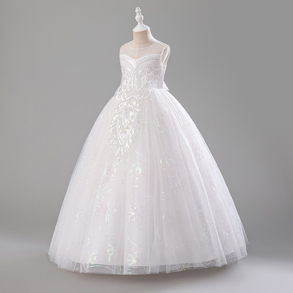 Vestido 2869 Largo  Blanco - Imagen 2