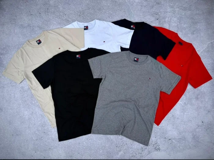 Remera Tommy Hombre Algodon Peinado
