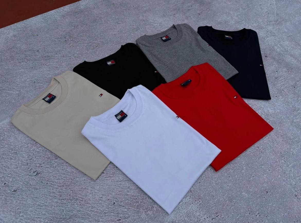Remera Tommy Hombre Algodon Peinado - Imagen 3