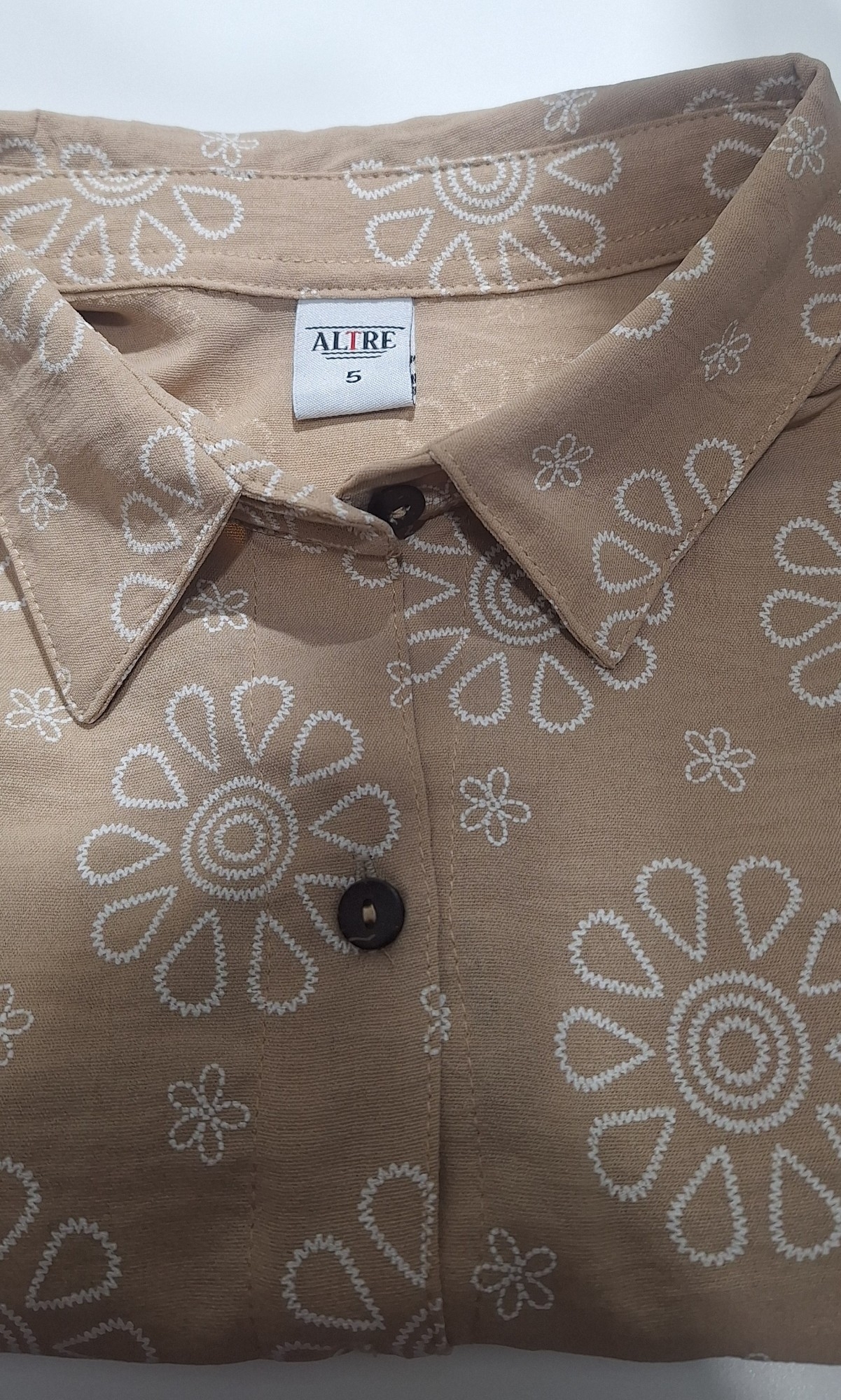 Conjunto Camisa Manga 3/4 y Short de Dama Lino Estampado - Imagen 2