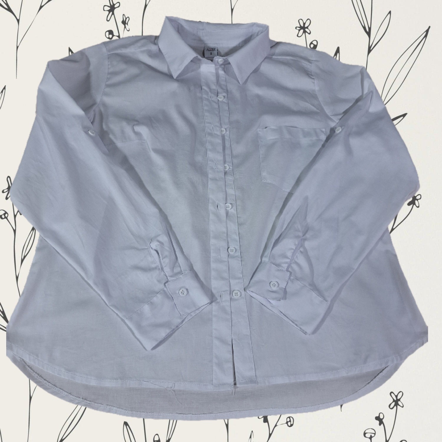 Camisa Blanca Manga Larga y 3/4 - Poplin Elastizado - Imagen 2
