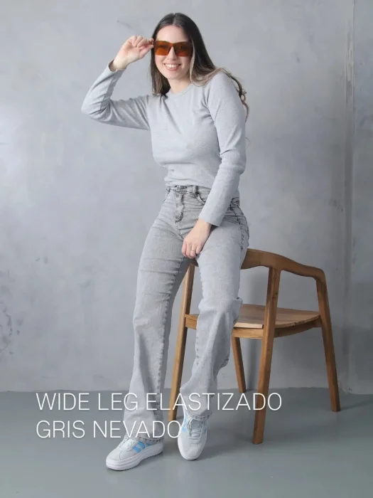 Wide Leg Gray Elastizado