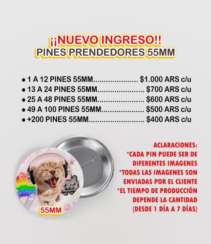 Pines Llaveros Imanes Botones 55mm