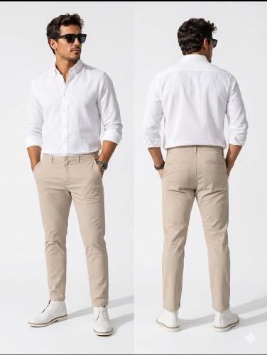 Pantalon Corte Chino Hombre Pantalon Semi Chupin Skinny Caballero Elegante Mayoristas