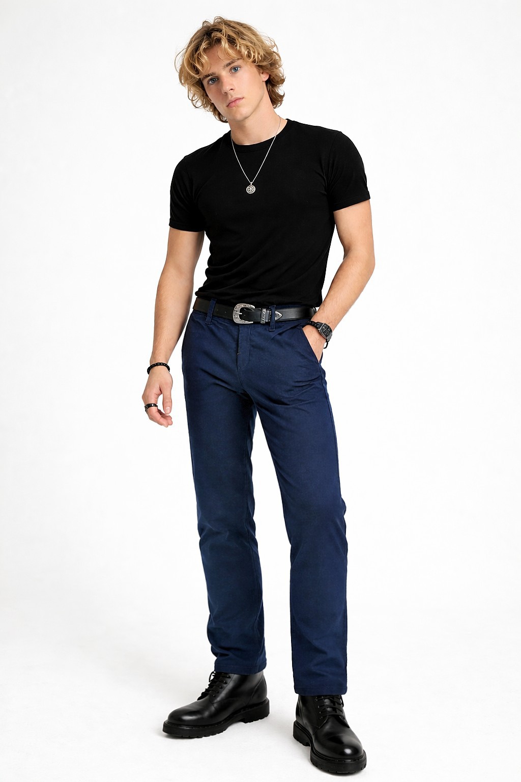 Pantalon Corte Chino Hombre Pantalon Semi Chupin Skinny Caballero Elegante Mayoristas - Imagen 2