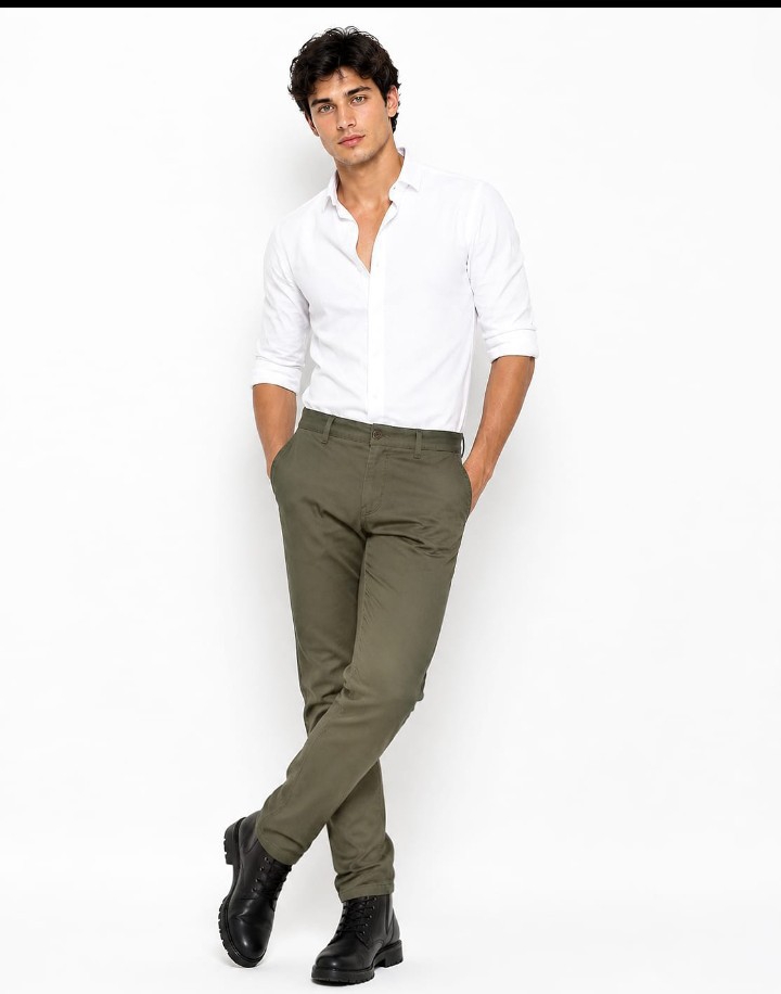 Pantalon Corte Chino Hombre Pantalon Semi Chupin Skinny Caballero Elegante Mayoristas - Imagen 8