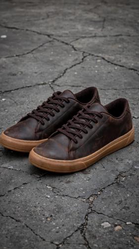 Zapatillas Cuero Vacuno Base Tr.wolf Chocolate Gastado