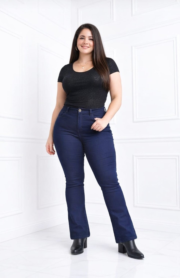 Jean Oxford Grande Dama Pantalón Acampanado Denim Especial Mujer Moda2000s Mayoristas - Imagen 7
