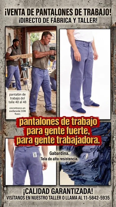 Pantalon de Trabajo Gabardina