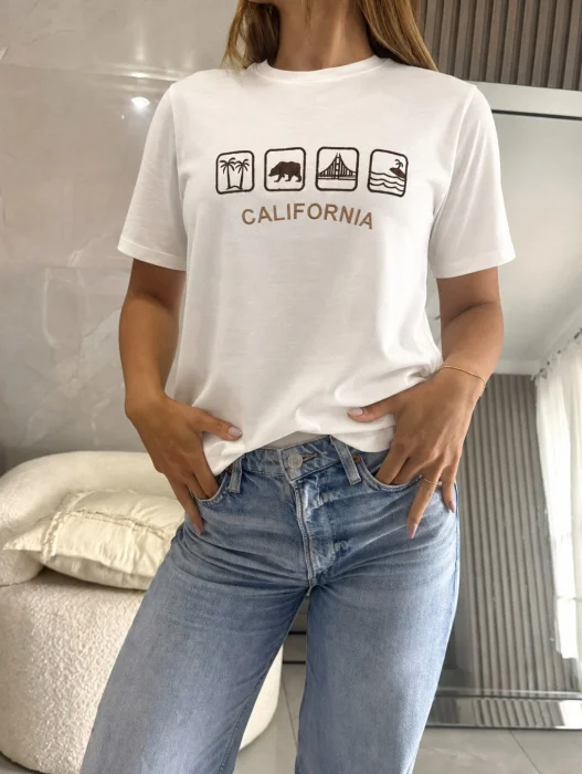 Remera Bordada "california"