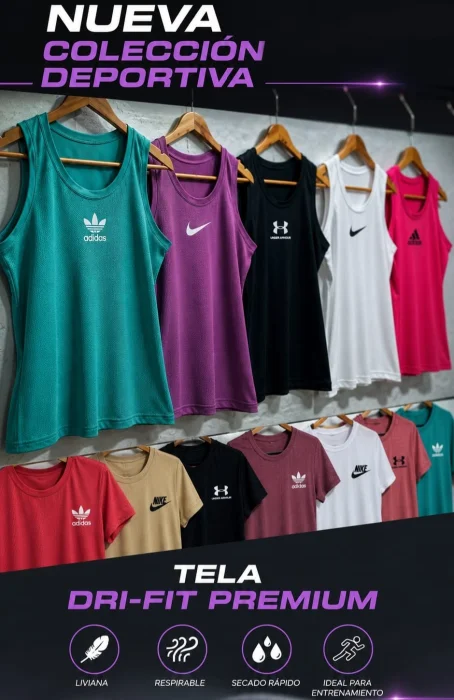 Remeras y Músculosas de Mujer Tela Dri-fit