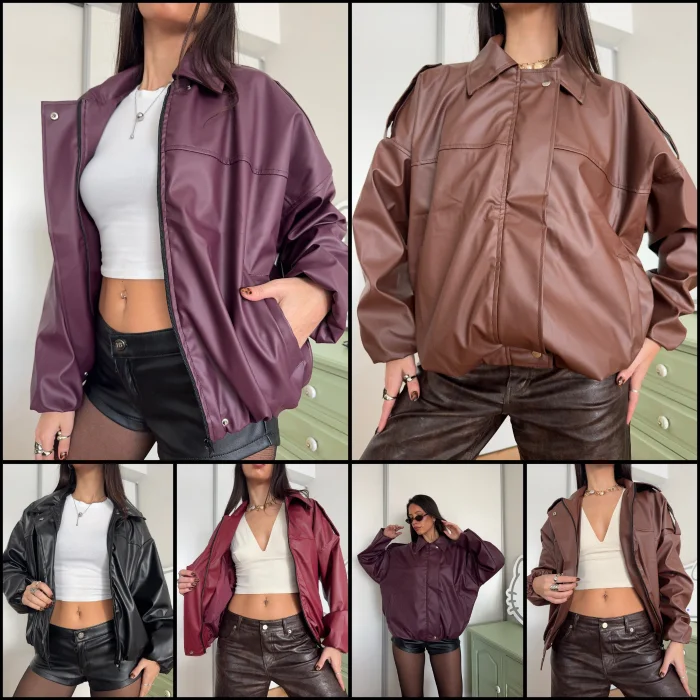 Bomber Eco Cuero