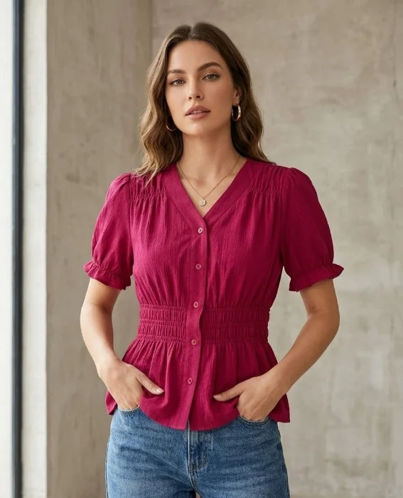 Blusa Manga  Corta
