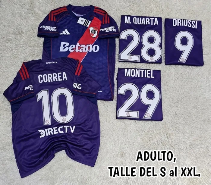 Camiseta Tercera Equipacion River Plate, con Dorsal
