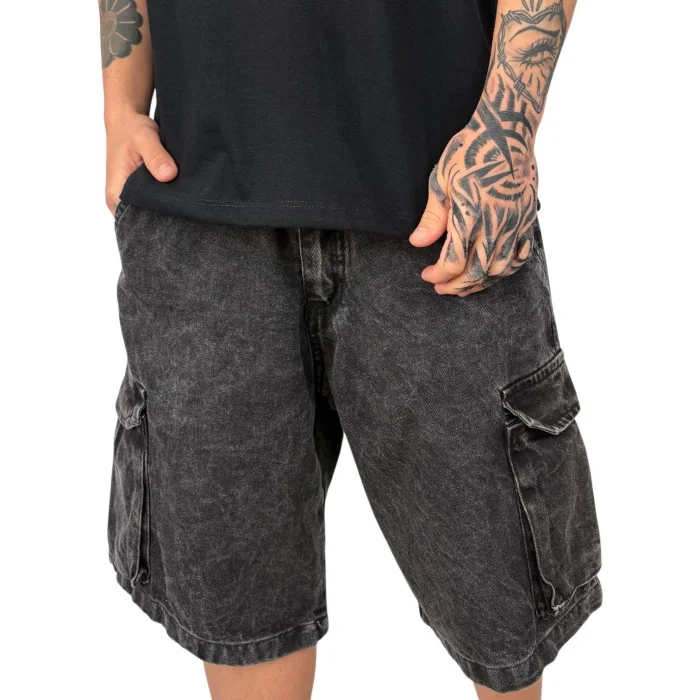 Bermuda Cargo Mom Gris/ Camel