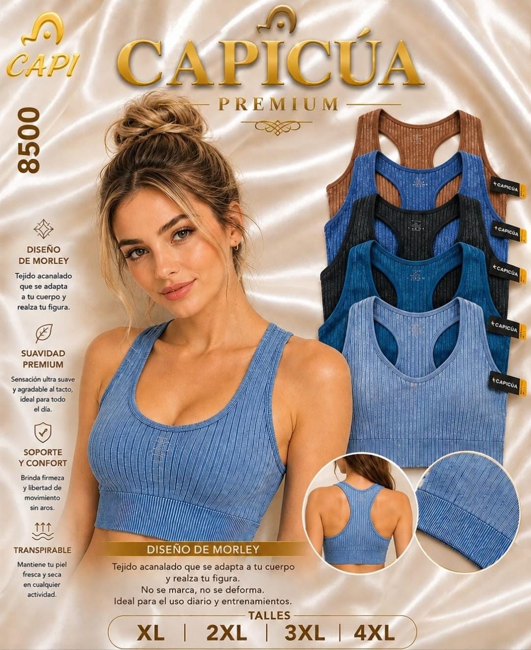 Hermosos Top Seamless Prelavado Bretel Ancho..!! - Imagen 5