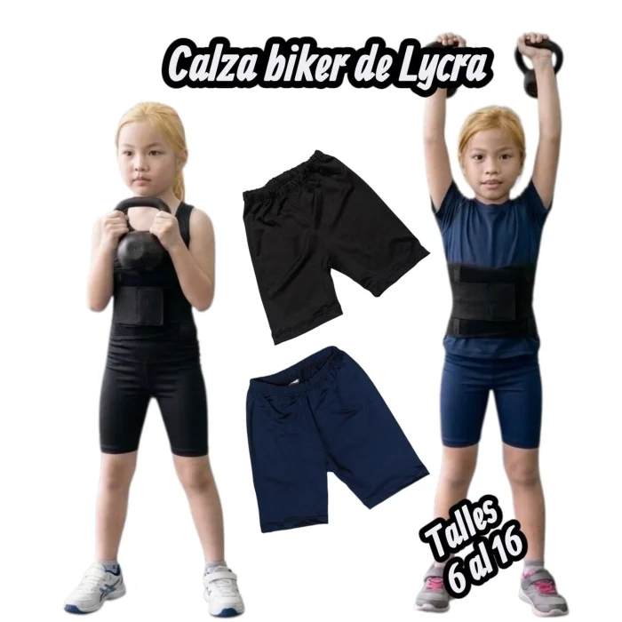 Calzas Biker Lycrado
negro y Marino