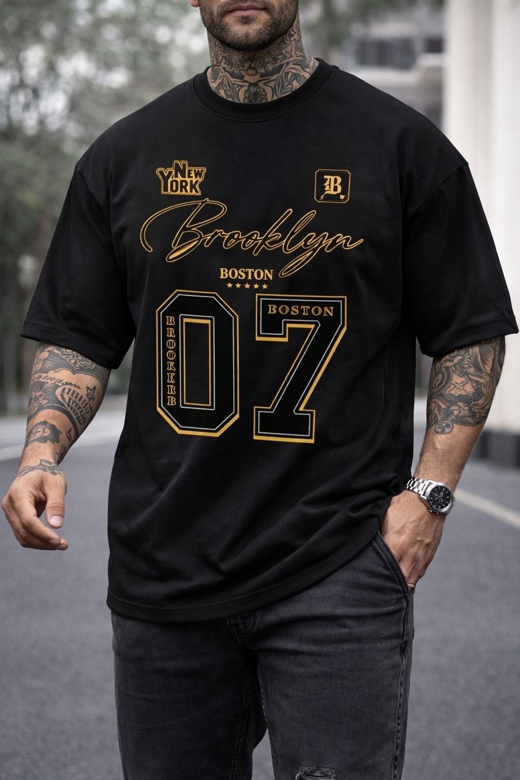 Remera Oversize los Angeles - Brooklyn - Imagen 2