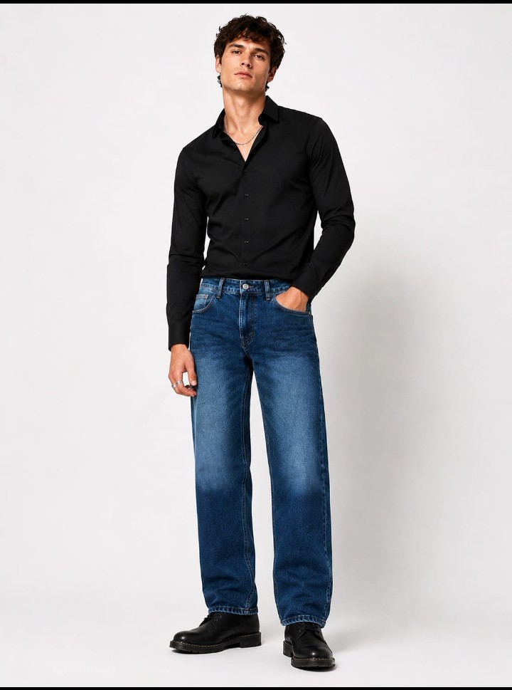 Jean Clásico Hombre Pantalon Denim Recto Caballero Unisex Moda 2000's Pinterest - Imagen 5