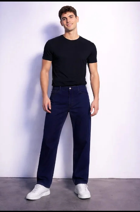 Jean Clásico Hombre Pantalon Ancho Recto Denim Caballero Mayoristas Hotsale 2000's