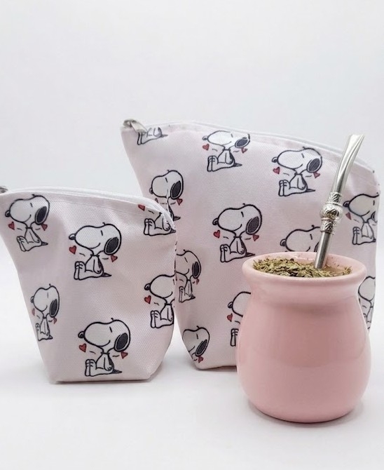 Totebags Impermeables Snoopy , También Hay Yerbera y Azucarera / Neceser - Cartuchera - Imagen 2