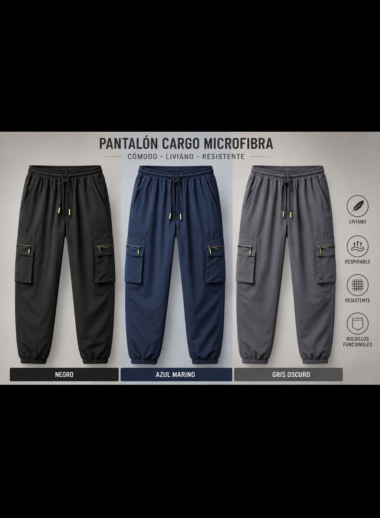 Pantalón Microfibra Cargo - Imagen 2
