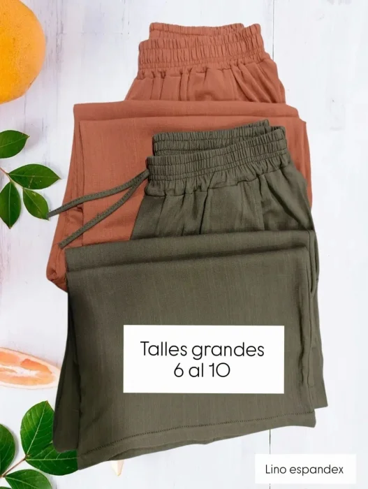 Palazo Lino Espandex Importados Talles Grandes