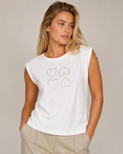 Remera con Strass Fiore