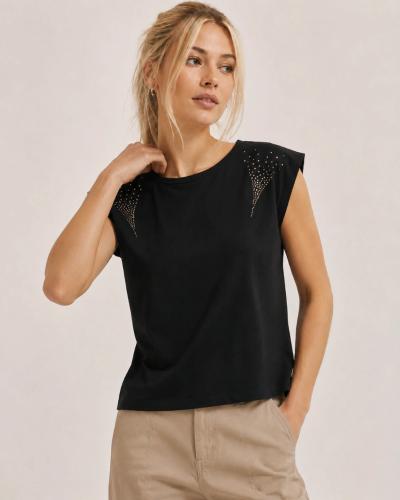 Remera con Strass Mika